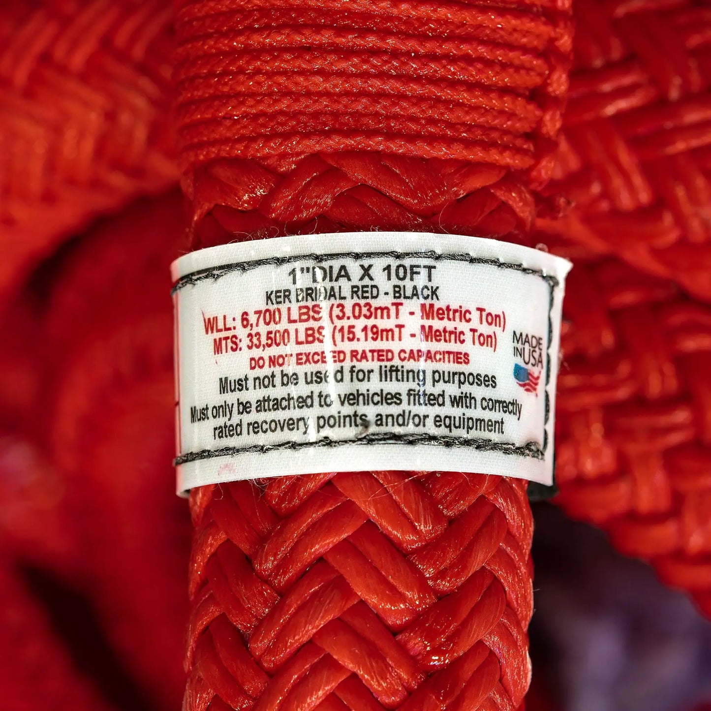 Factor 55 1" x 10' long 100% double braided nylon recovery rope designed for Full-Size Trucks and SUVs. Up to 30% kinetic energy storing stretch. Polymer coating for extreme durability by Factor 55