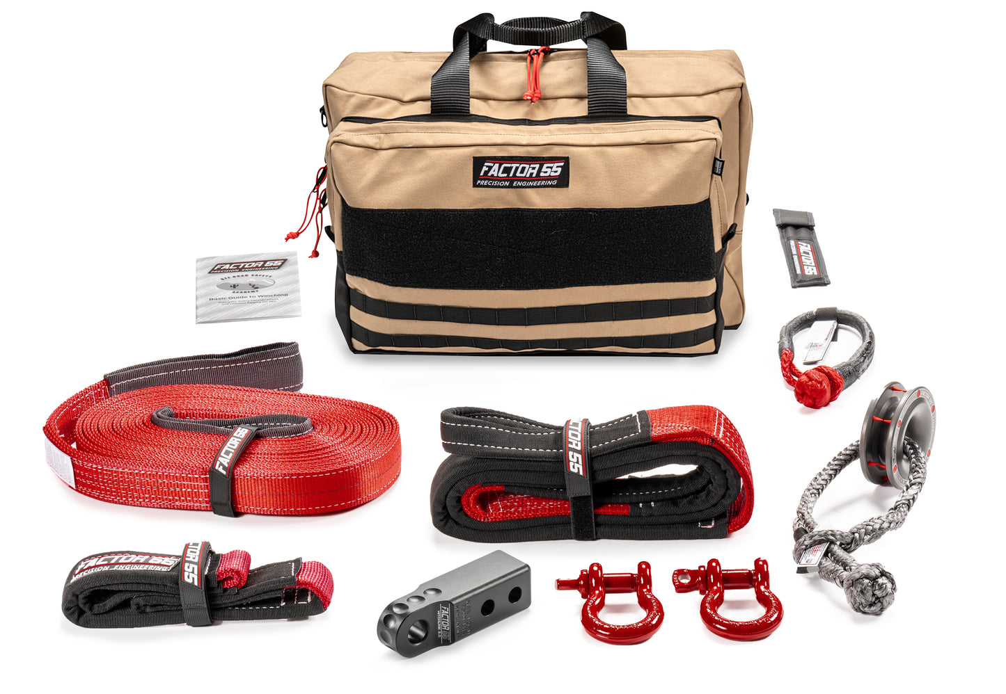 Factor 55 Sawtooth Vehicle Recovery Kit ? This is our medium size kit for winch recovery and towing operations with black HitchLink 2.0 and Large Bag