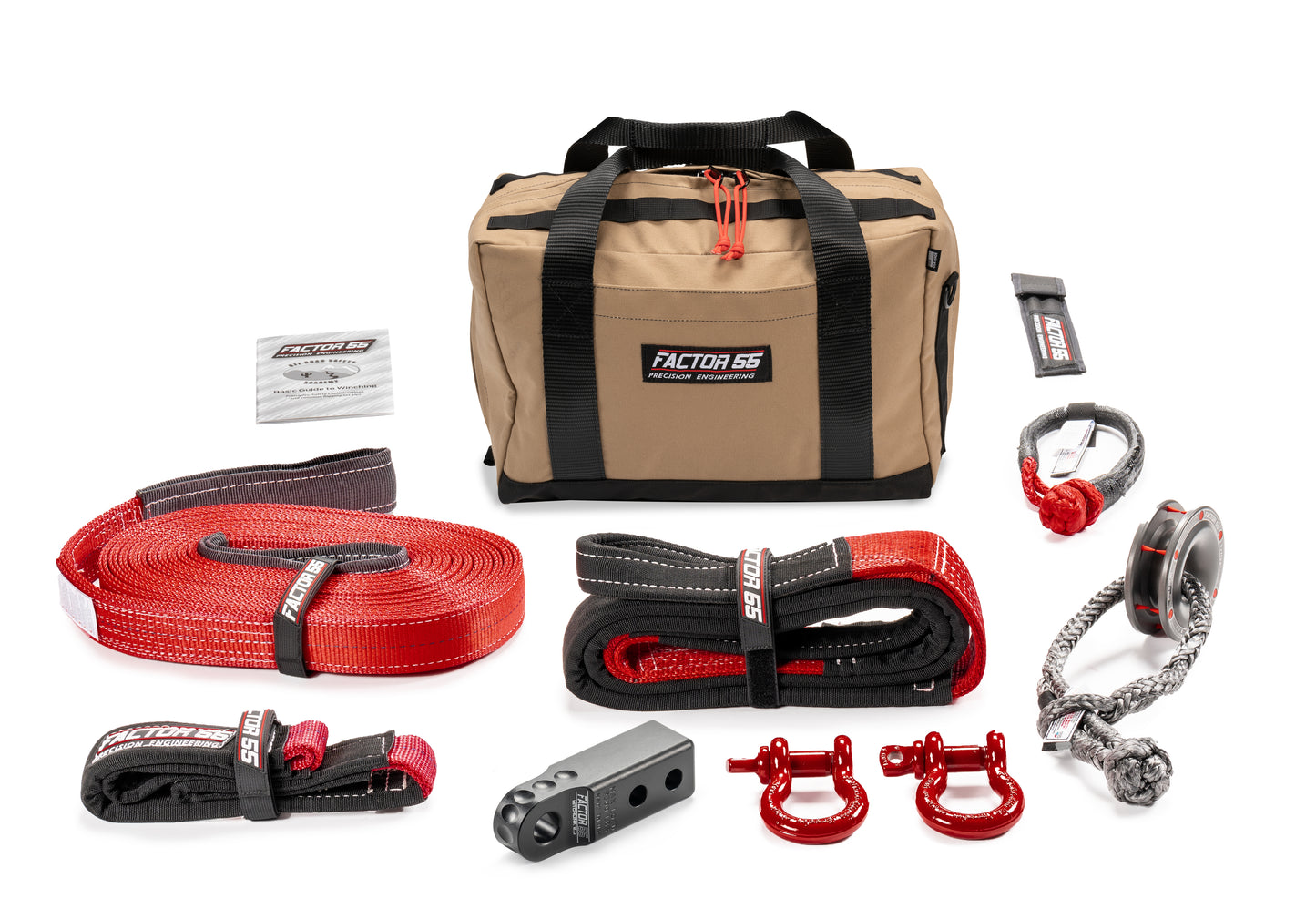 Factor 55 Sawtooth Vehicle Recovery Kit ? This is our medium size kit for winch recovery and towing operations with black HitchLink 2.0 and Medium Bag
