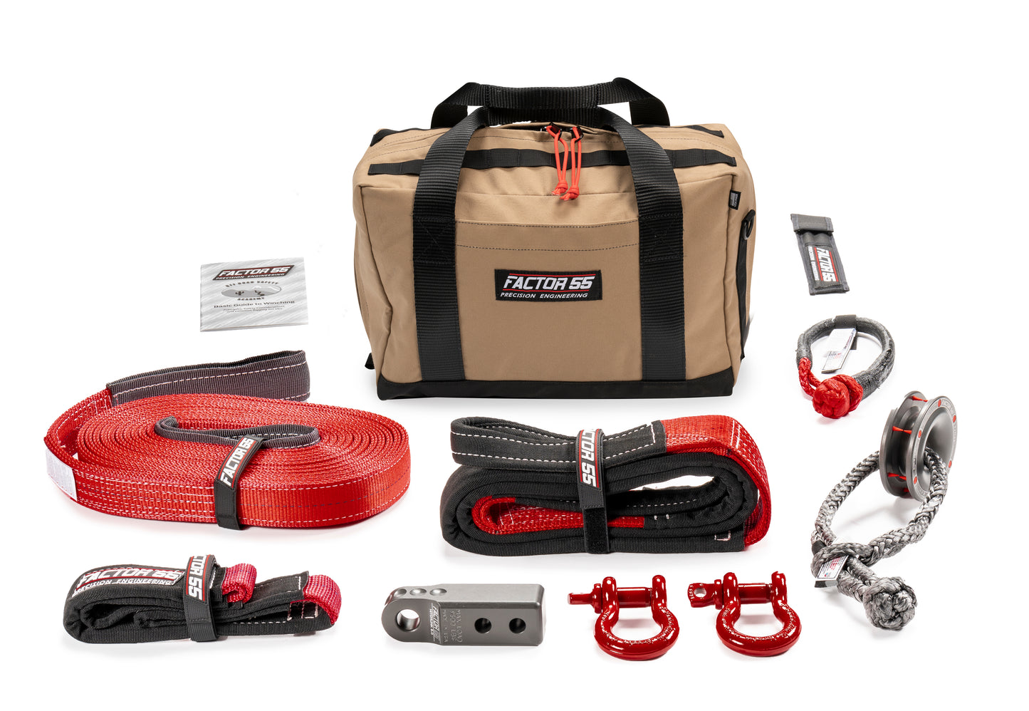 Factor 55 Sawtooth Vehicle Recovery Kit ? This is our medium size kit for winch recovery and towing operations with gray HitchLink 2.0 and Medium Bag