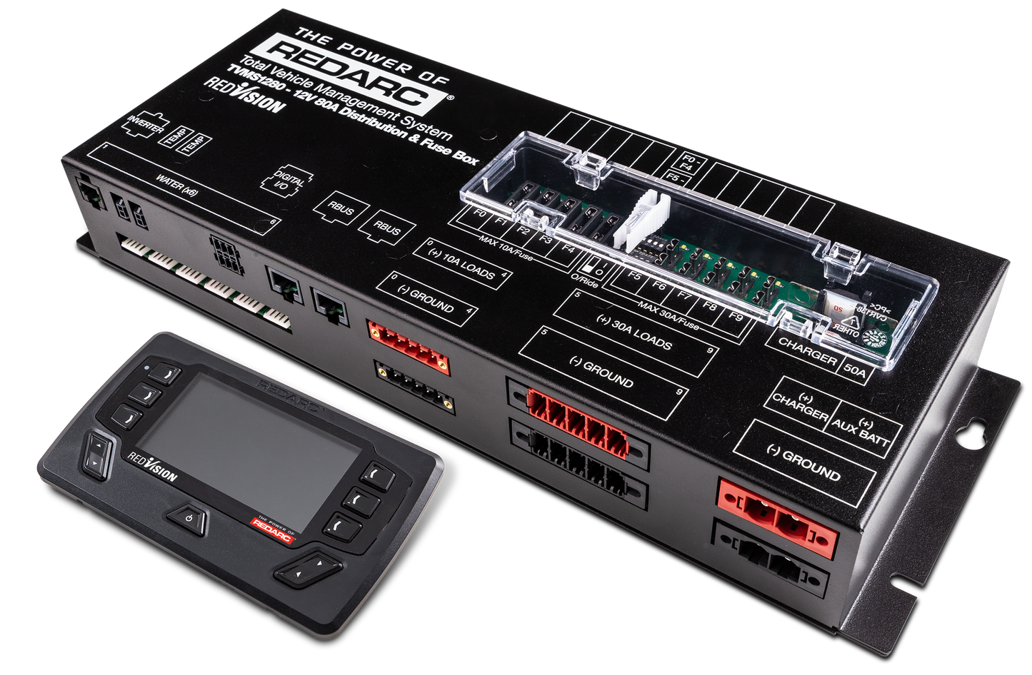 REDARC RedVision comes equipped with an In-vehicle mounted display and mobile friendly app that features the control and monitoring of many functions in a overlanding vehicle, camper trailer or motorhome in one place.