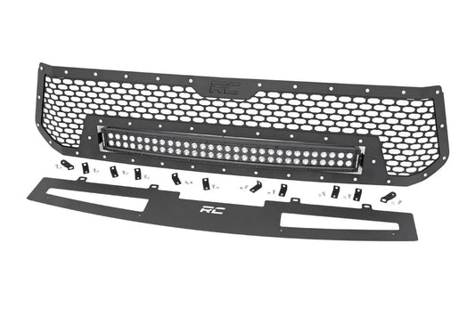 Rough Country Mesh Grille | 30" Dual Row LED | Black | Toyota Tundra 2WD/4WD (2014-2017) by Rough Country