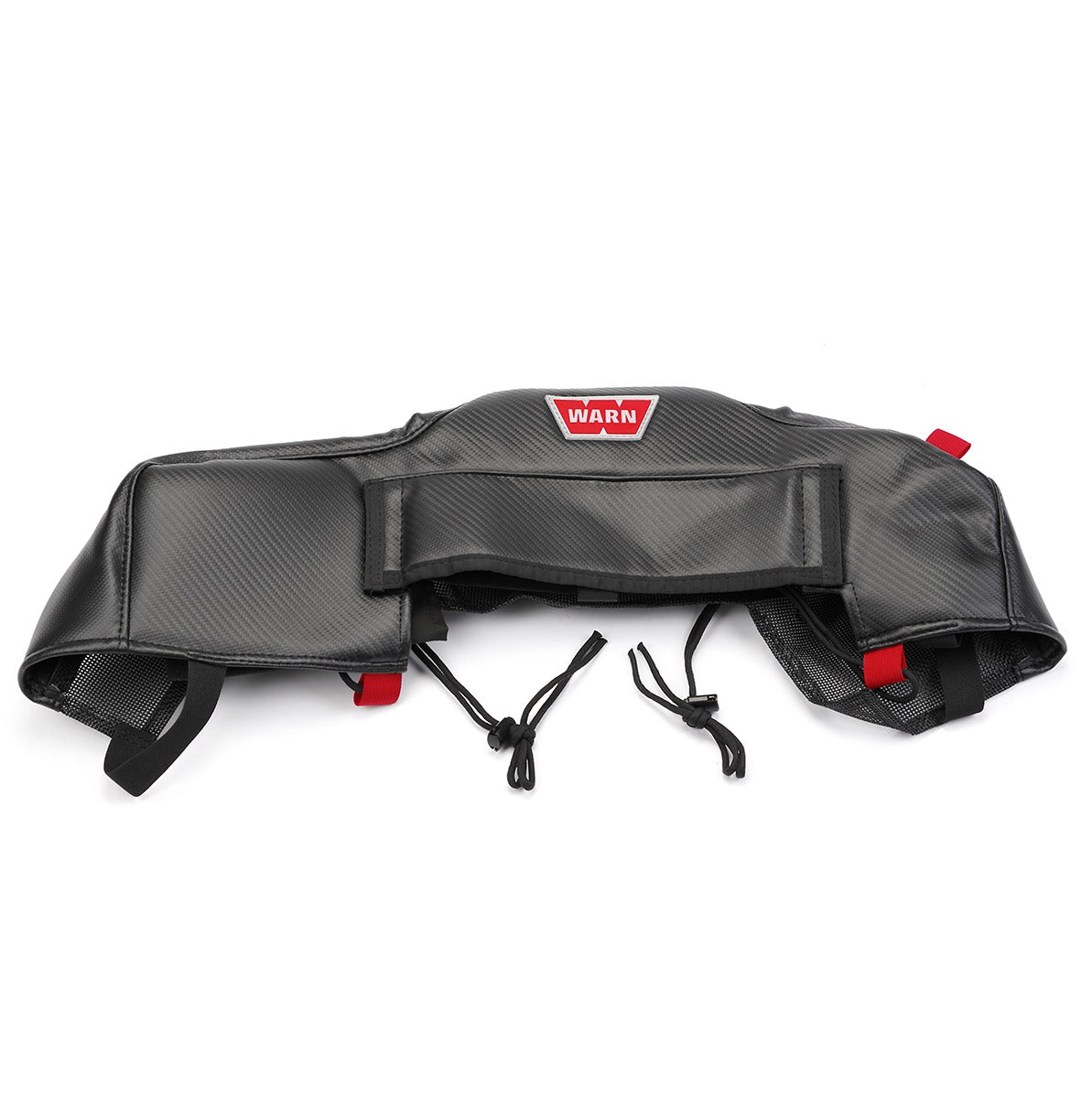 Warn Fits VR EVO Winches; Vinyl With Mesh Backing; Front Flap Allows Access To Winch Drum; Zipper Allows Access To Clutch Handle And Remote Socket