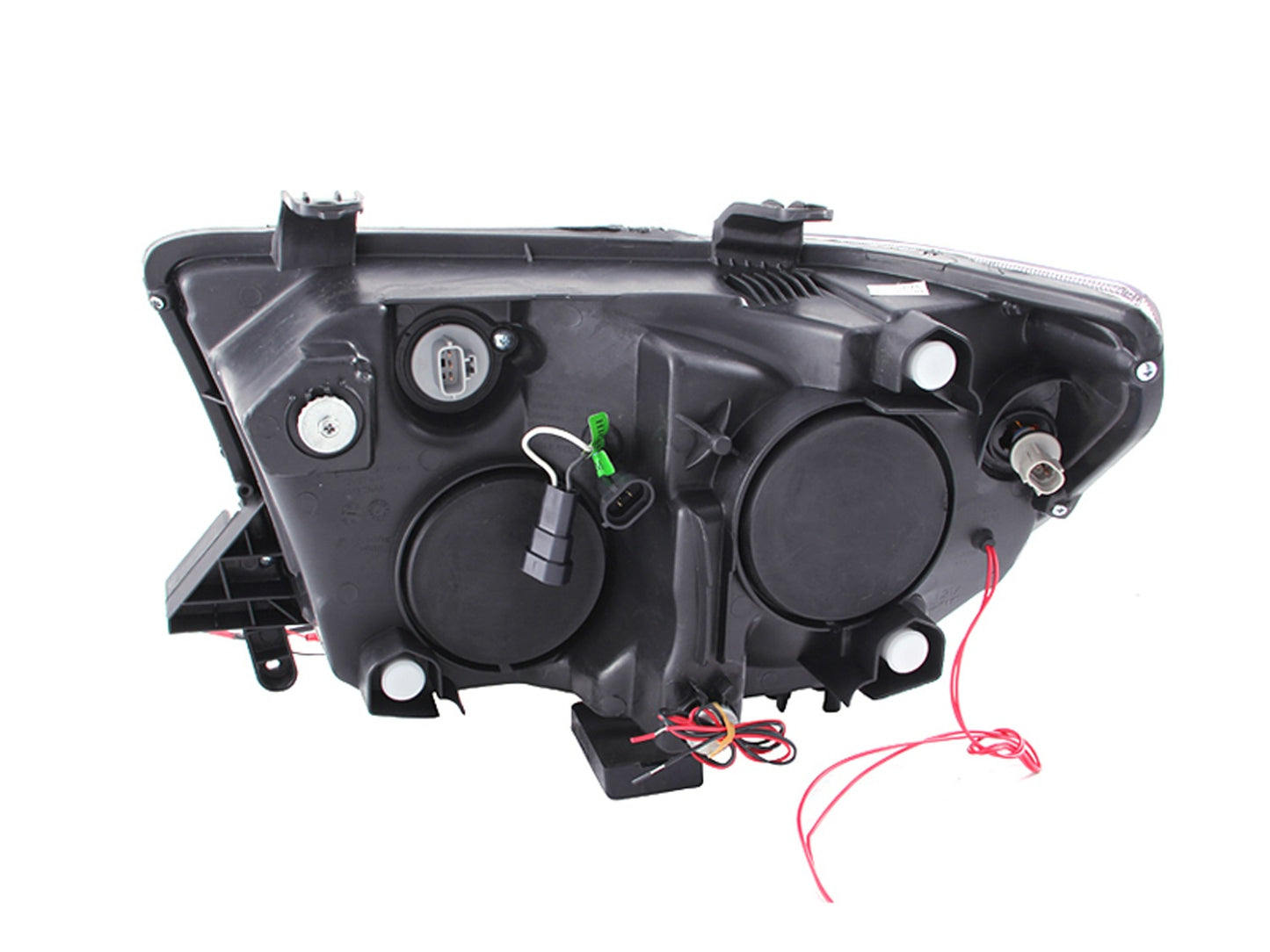ANZO USA Projector Headlight Set w/Halo - Clear Lens - Black Housing - Pair - CCFL - Not For Use w/Leveling Headlights
