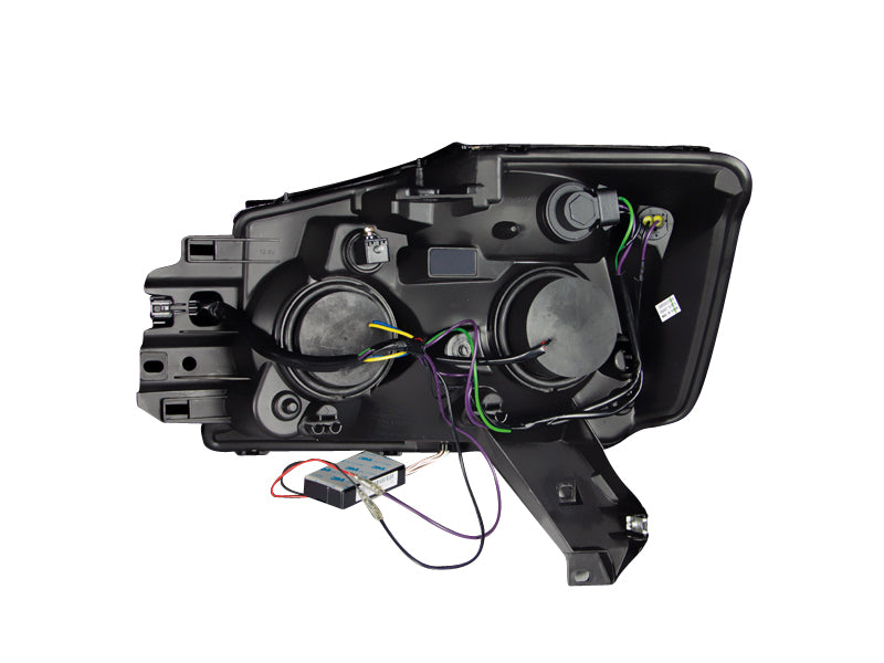 ANZO USA Projector Headlight Set w/Halo - Clear Lens - Chrome Housing - Pair - CCFL