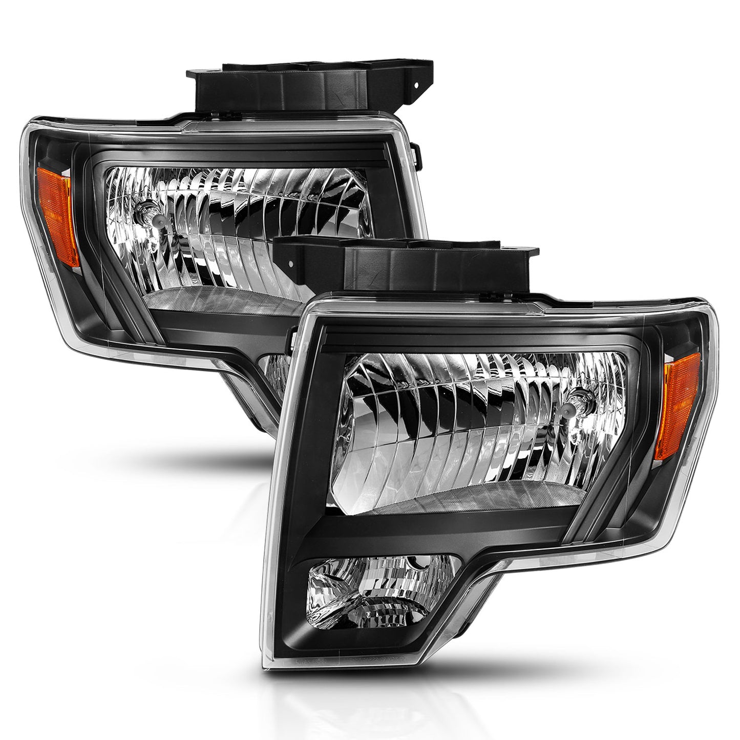 ANZO USA Crystal Headlight Black Amber