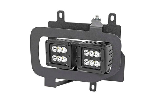 Rough Country LED Light Kit | Fog Mount | Dual 2" Black Pairs | Spot | Ford F-150 (15-17) by Rough Country