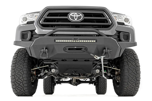 Rough Country Front Bumper |High Clearance | Hybrid | 20" Blk LED | Toyota Tacoma (16-23) by Rough Country