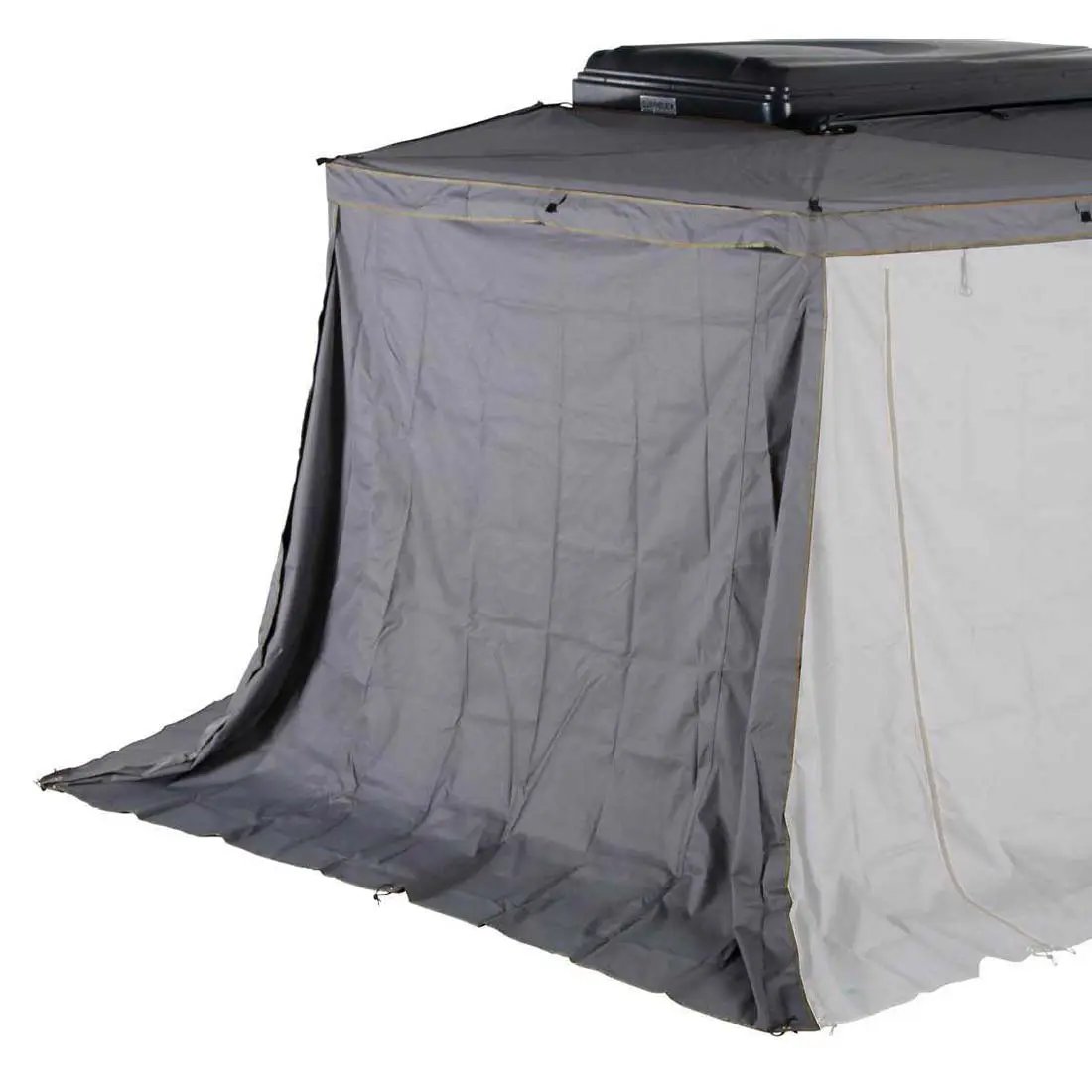 OVS HD Nomadic 270 LTE - Awning Wall 2, Passenger Side, Grey Body, Green Trim W/Storage Bag by OVS