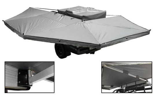 OVS HD Nomadic 270 - Awning, Wall 1, 2 & 3, Driver Side, Grey Body, Green Trim & Black Travel Cover by OVS