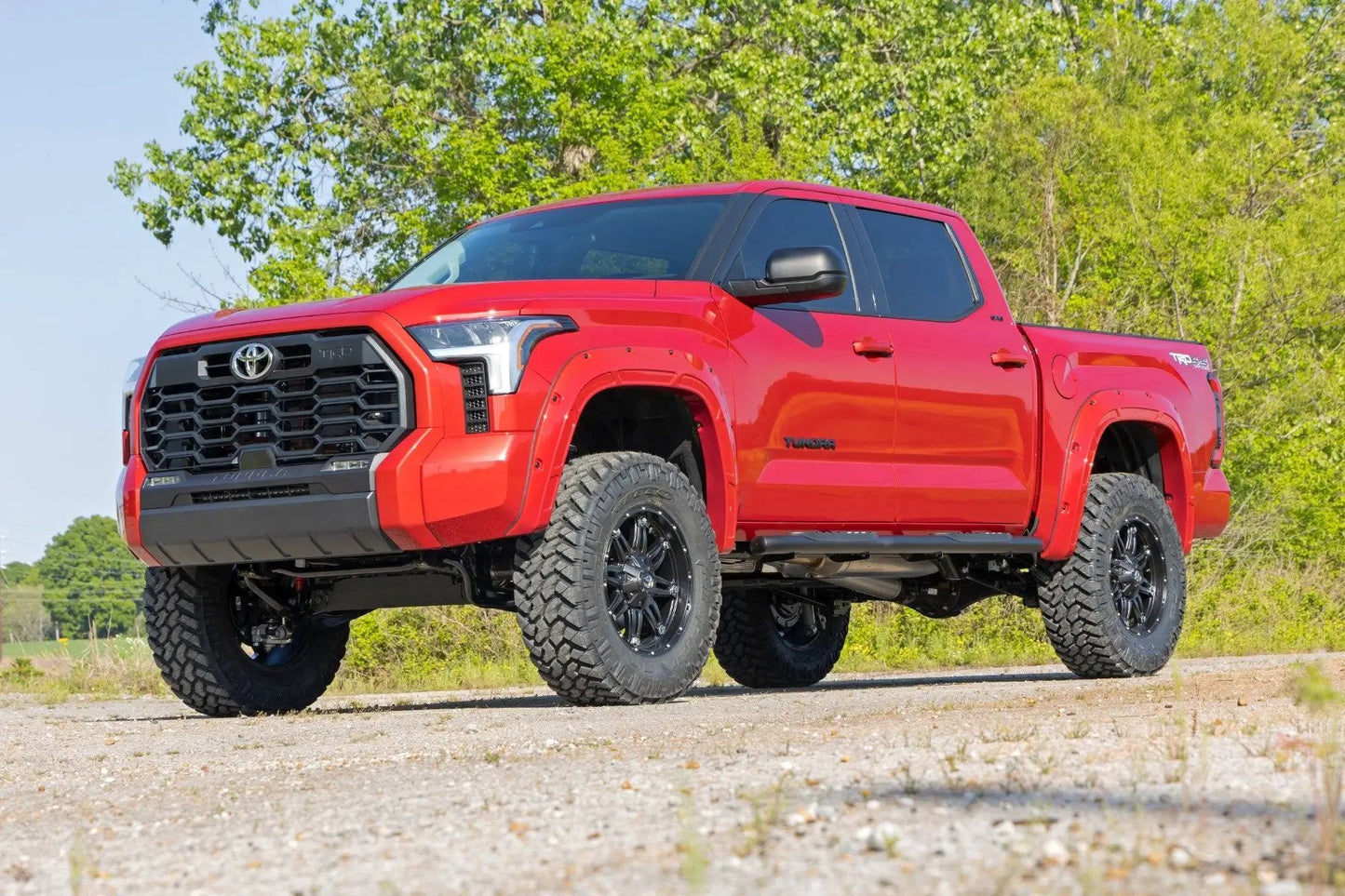 Rough Country Oval Nerf Steps | Crew Cab | Black | Toyota Tundra 2WD/4WD (2022-2026) by Rough Country