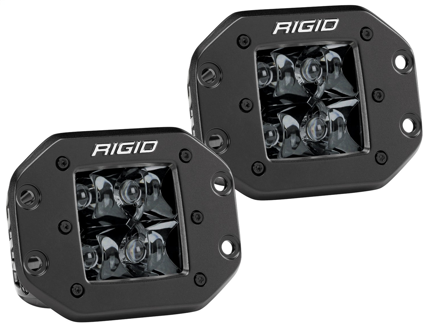 RIGID Industries D-Series PRO Midnight Edition, Spot Optic, Flush Mount, Single
