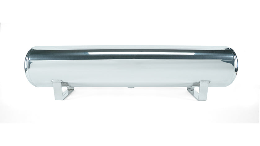 Air Lift Performance 4 Gallon Polished Tank w/ Viair 444c chrome compressor, 1/4" & 3/8" fittings & tank mounting hardware