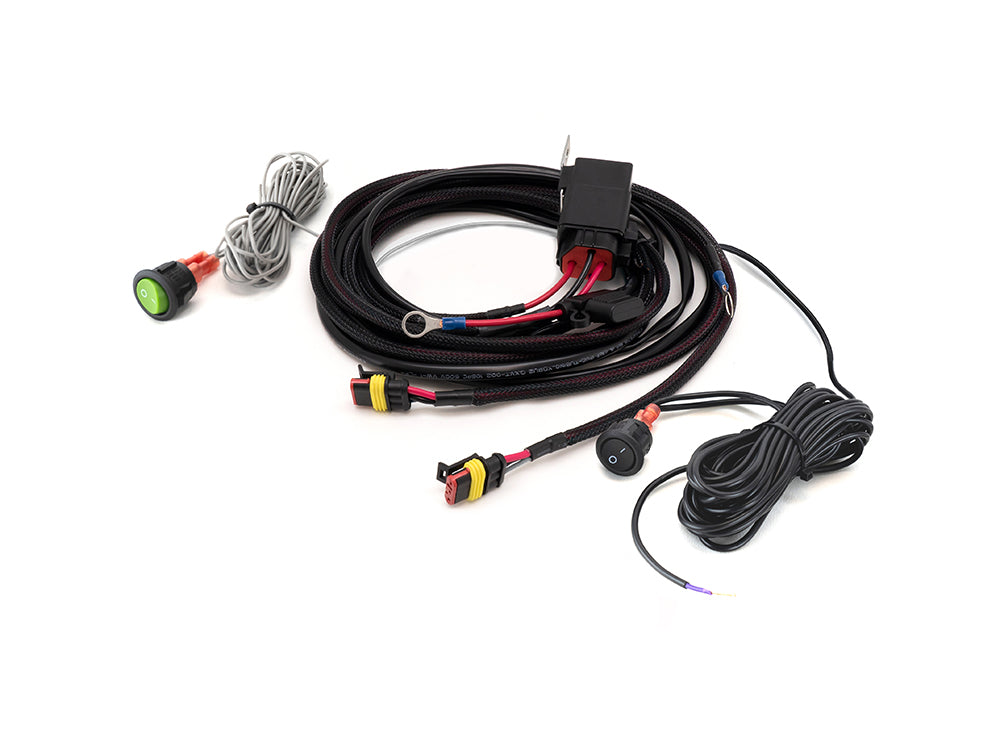 TRIPLE-R-LIGHTS Two-Lamp Wiring Kit with Momentary Switch (3-Pin, Superseal, 12V)