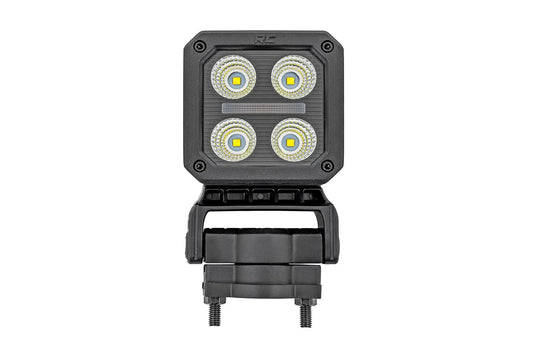 Rough Country Black Series LED Light Pair | 2 Inch | Flood | Swivel Mount by Rough Country