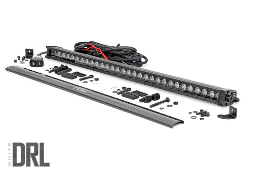 Barra de luz LED Serie Negra de 30 pulgadas | Fila única | DRL blanco frío