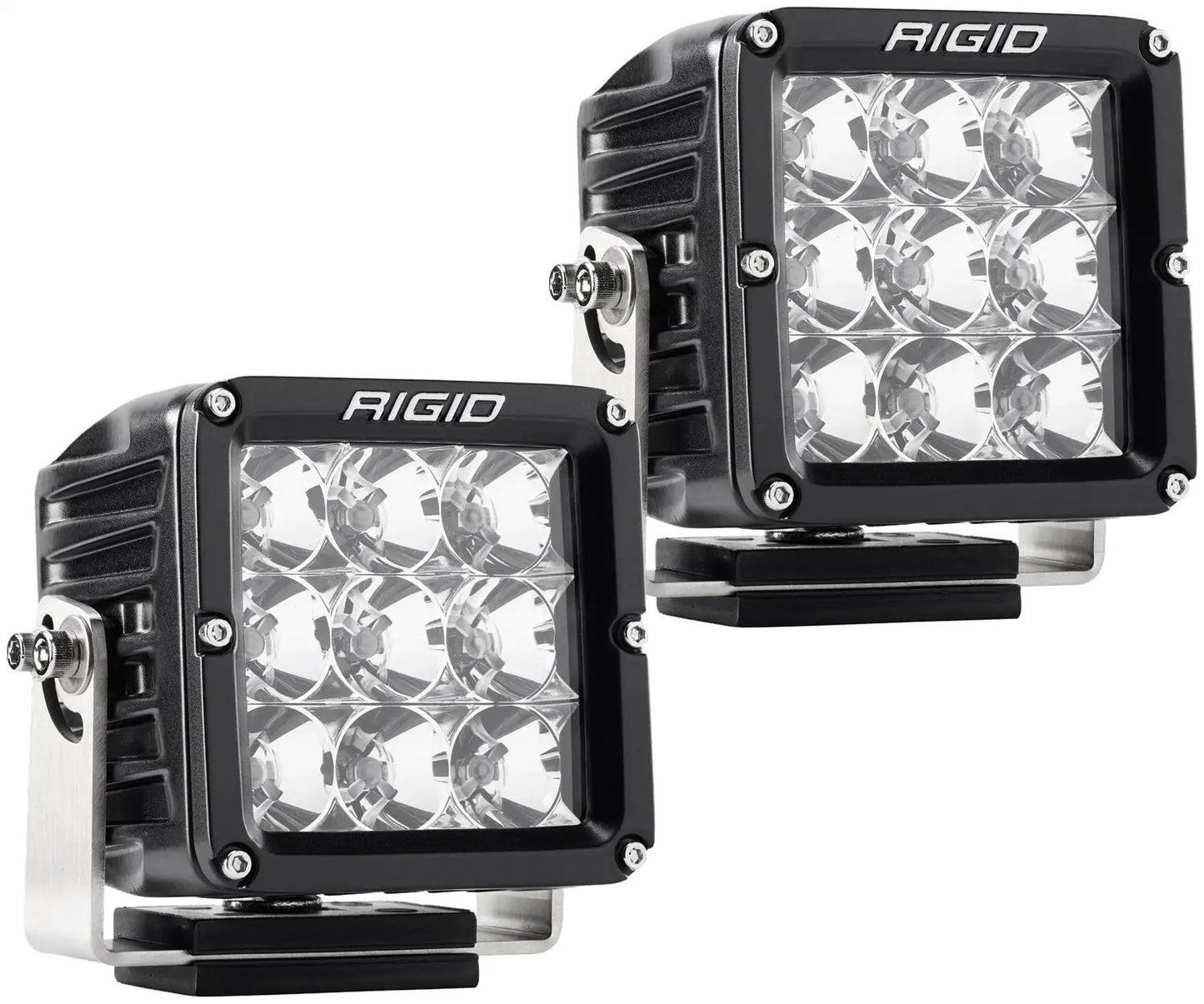 RIGID Industries D-XL PRO LED Light, Flood Optic, Surface Mount, Black Housing, Pair by RIGID Industries