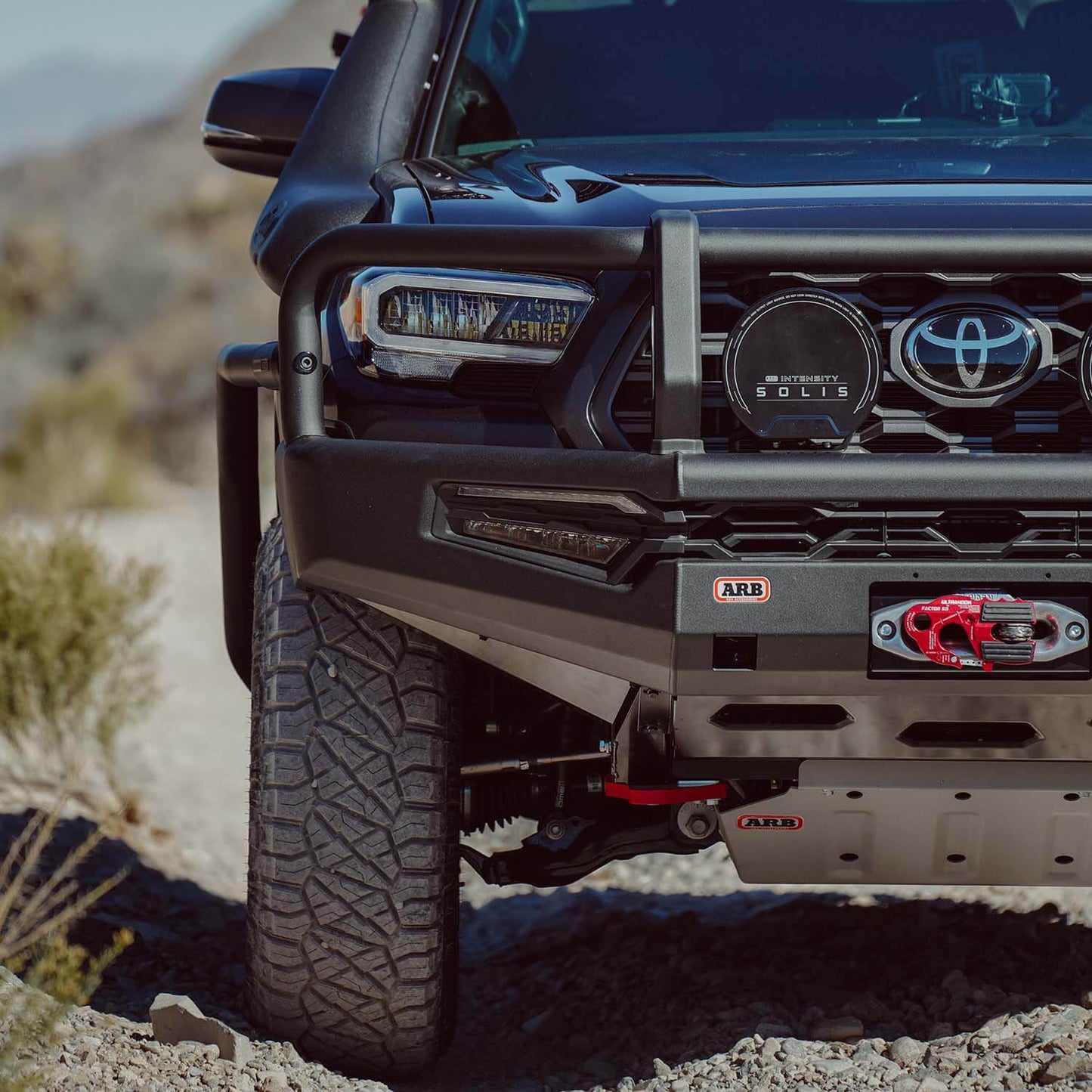 ARB Summit MKII Winch Bumper Kit with LED fog lights and a winch install kit