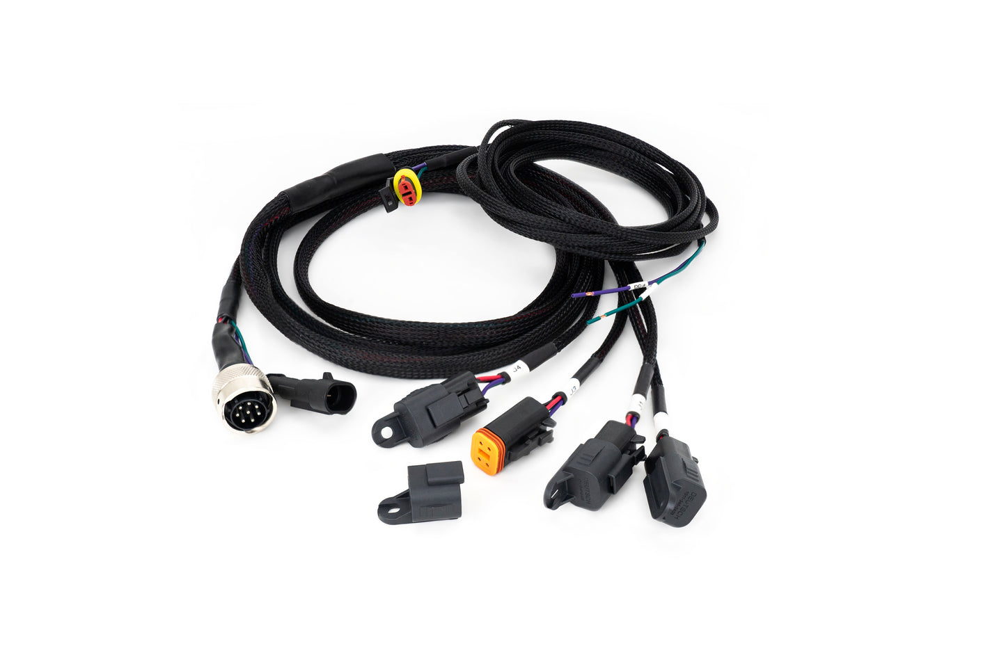 TRIPLE-R-LIGHTS Four-Lamp Harness Kit with ITT Connector (4-Pin, Deutsch DT, 12V)