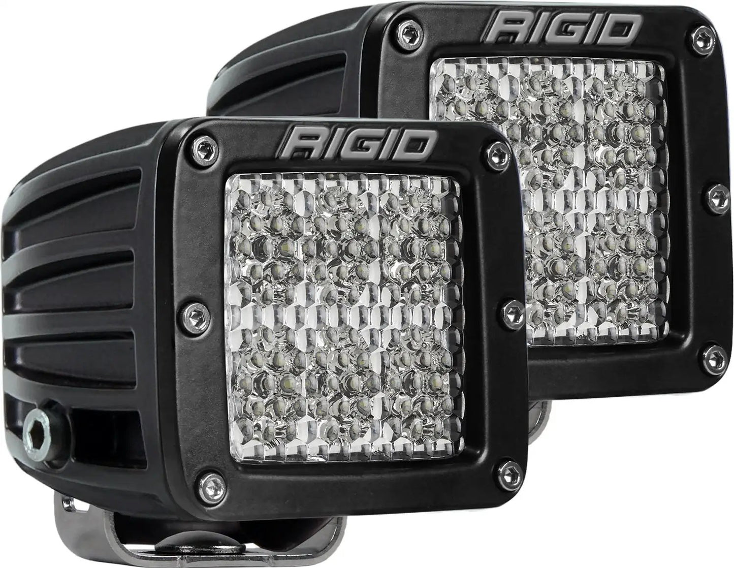 RIGID Industries D-Series PRO LED Light, Flood Diffused, Surface Mount, Black Housing, Pair by RIGID Industries