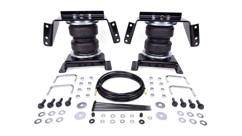 Air Lift The LoadLifter 5000 load support kit for the 2019-2024 Ram 3500 Chassis Cab DRW 2WD & 4WD offers up to 5,000 lbs. of load-leveling capacity to help eliminate squat, trailer sway, and body roll. It is backed by a limited lifetime warranty.