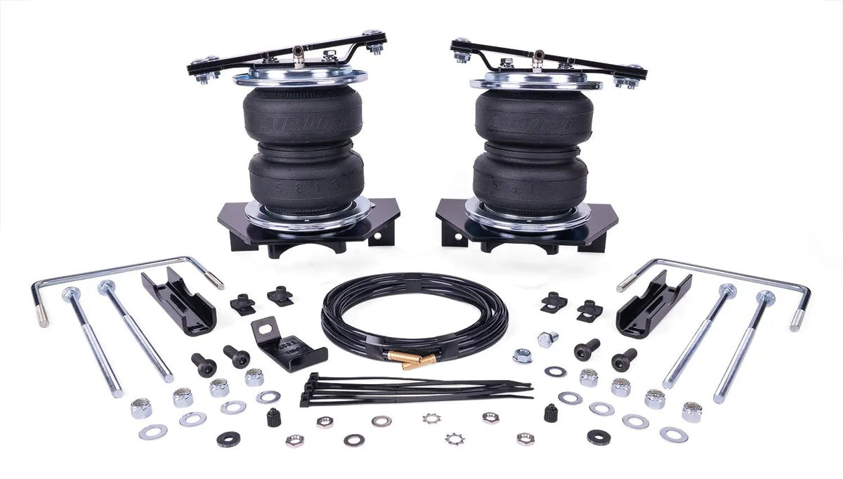 Air Lift LoadLifter 5000 Load Support kit for the 23-26 Ford F-250/F-350 4WD SRW, offering up to 5,000 pounds of load-leveling capacity while eliminating squat, trailer sway, body roll, and bottoming out. Backed by our limited lifetime warranty. by Air Lift