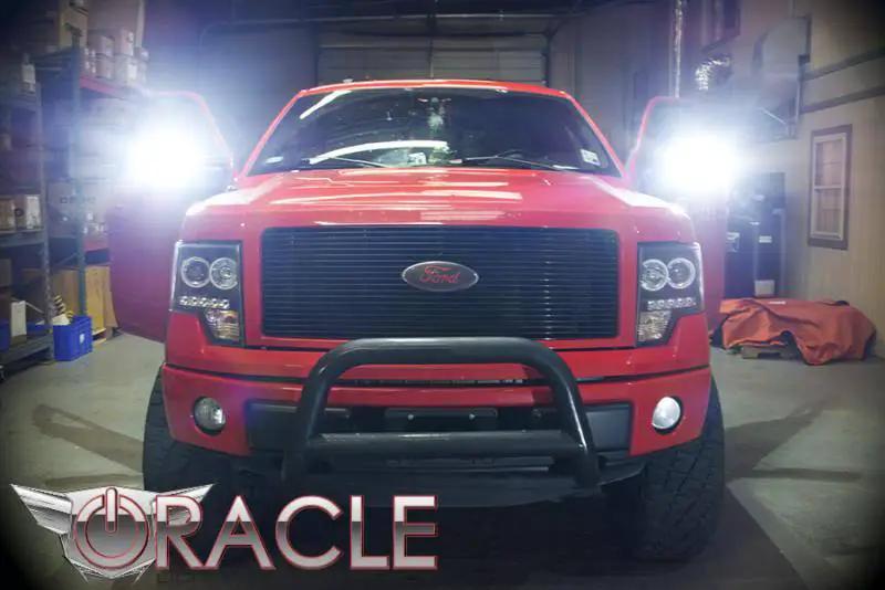 Oracle Lighting The Off-Road mirror caps offer a clean almost OEM look. They are installed using the factory mounts. The advanced LED optics are set at a 45 degree angle to best help the driver in off-road activities. by Oracle Lighting