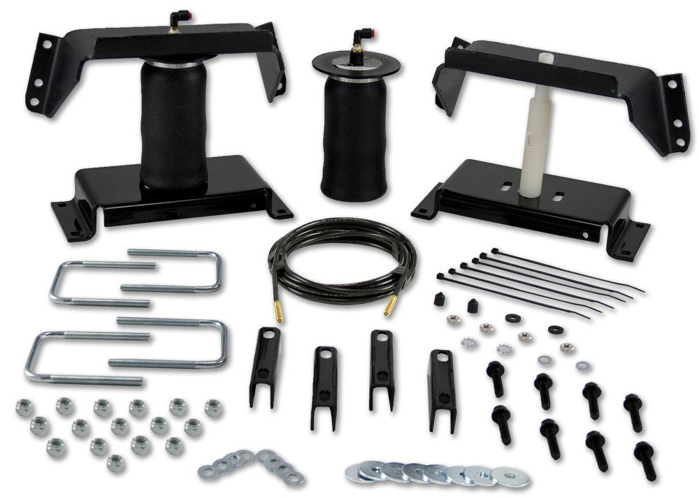 Air Lift RideControl air helper springs are air-adjustable from 5 to 100 PSI and have up to 2,000 pounds of leveling capacity, right up to the manufacturer's recommended Gross Vehicle Weight Rating.