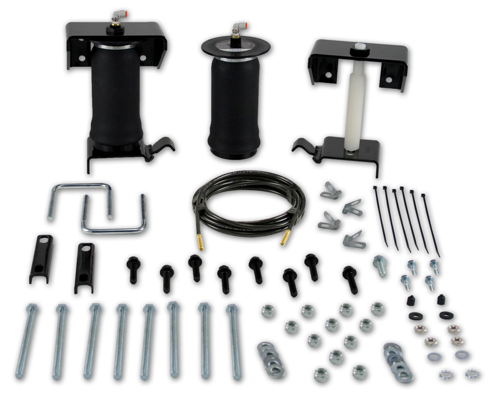 Air Lift RideControl air helper springs are air-adjustable from 5 to 100 PSI and have up to 2,000 pounds of leveling capacity, right up to the manufacturer's recommended Gross Vehicle Weight Rating.