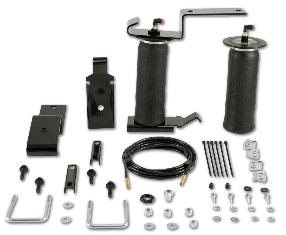 Air Lift RideControl air helper springs are air-adjustable from 5 to 100 PSI and have up to 2,000 pounds of leveling capacity, right up to the manufacturer's recommended Gross Vehicle Weight Rating.