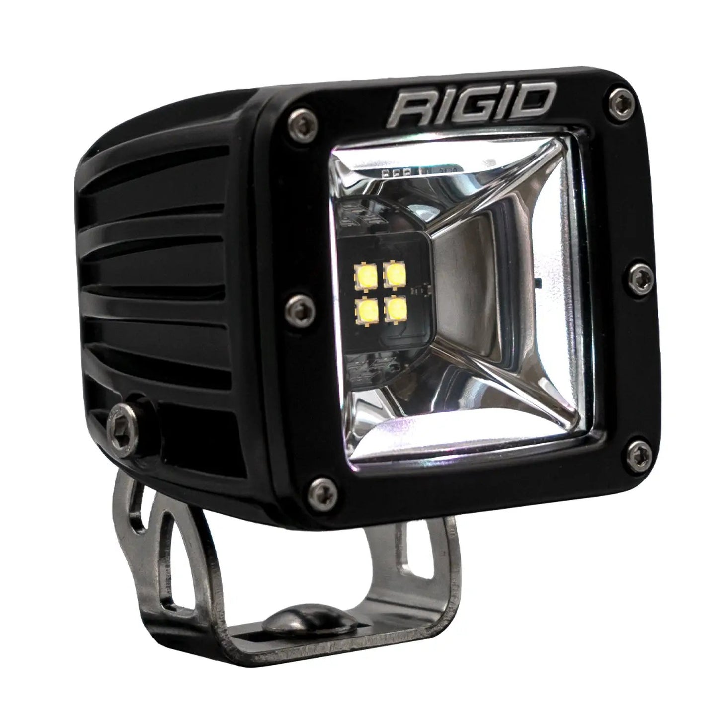 RIGID Industries The Radiance+ RGBW Pod Scene Light provide you the ability to toggle between eight available backlight options and provides up to 100 degrees of horizontal spread. Radiance+ RGBW Pod Scene delivers a stylish approach to scene lighting.