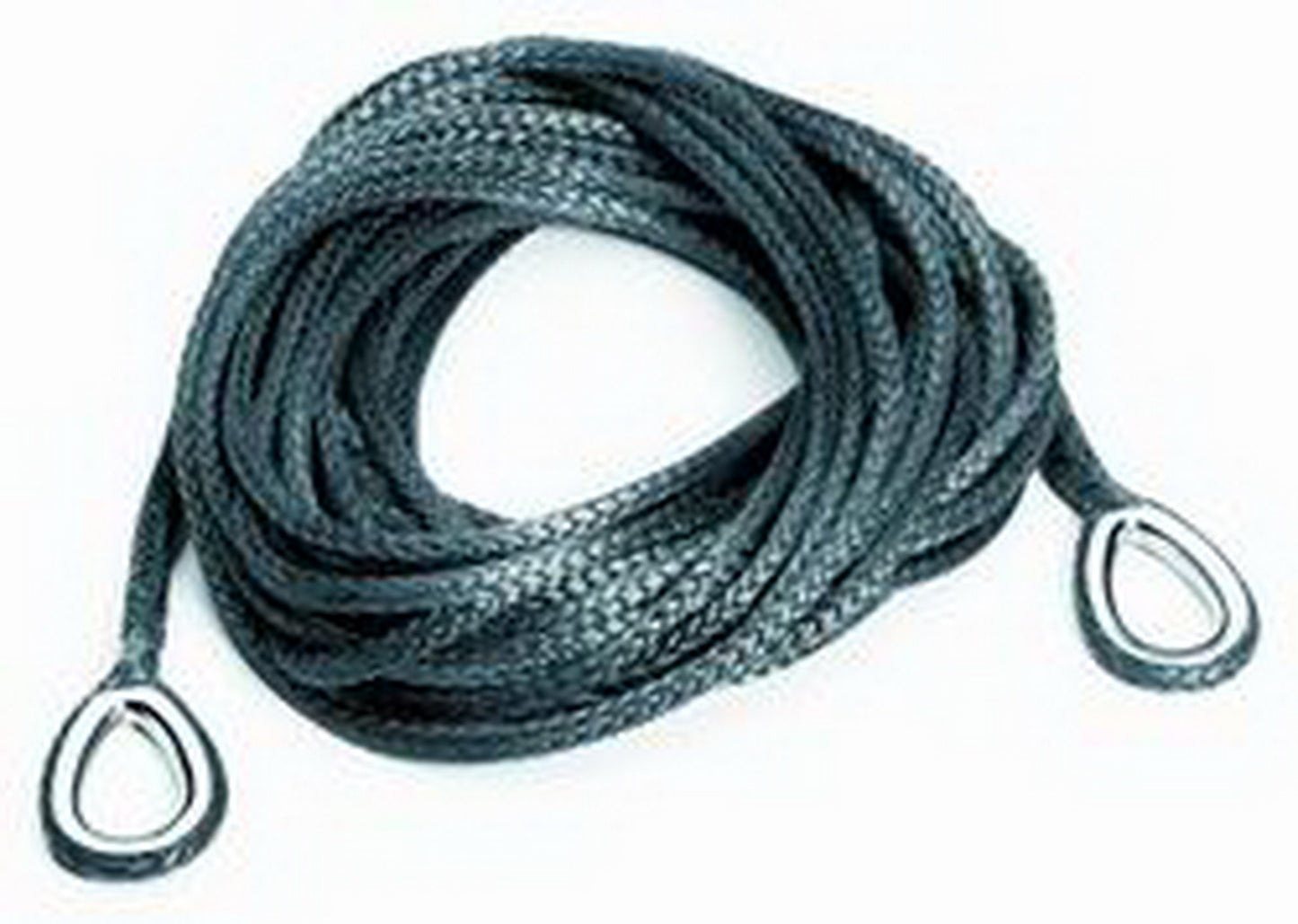 Warn Synthetic rope extension for winches up to 5500 lbs. (2495 kg) pulling capacity. 1/4" (6.35MM) X 50' (15.2M) Features stainless thimbles at both ends allowing you to easily extend the reach of your winch.