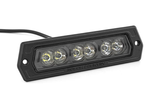 Rough Country 6 Inch Black Series LED Lights | Flush Mount | Pair by Rough Country