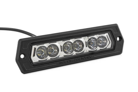 Rough Country 6 Inch Chrome Series LED Lights | Flush Mount | Pair by Rough Country