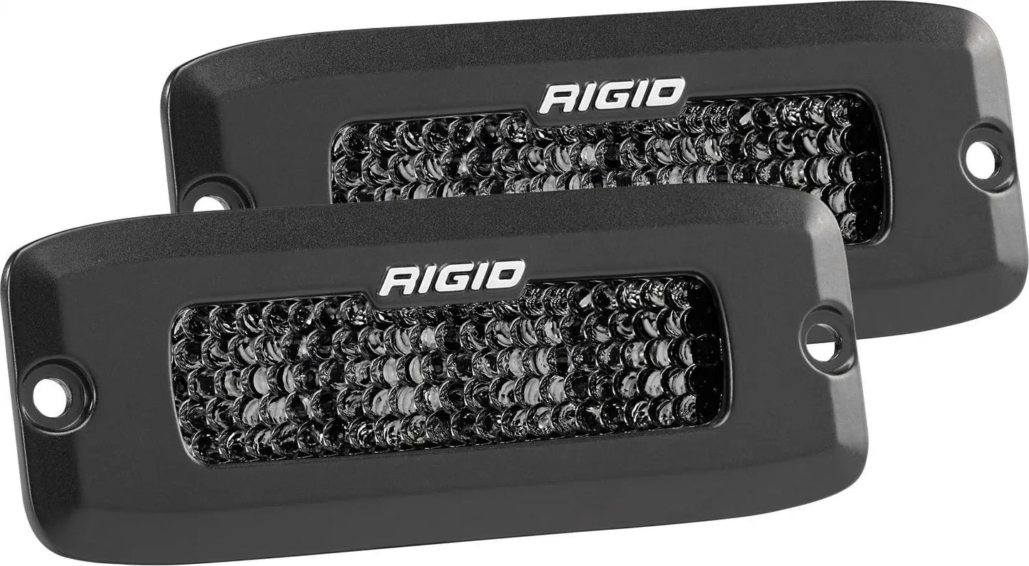 RIGID Industries SR-Q Series PRO Midnight Edition, Spot Diffused, Flush Mount, Pair by RIGID Industries