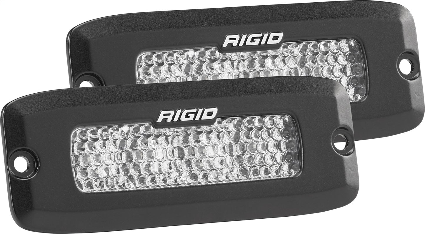 RIGID Industries SR-Q Series PRO, Flood Diffused, Flush Mount, Black Housing, Pair by RIGID Industries