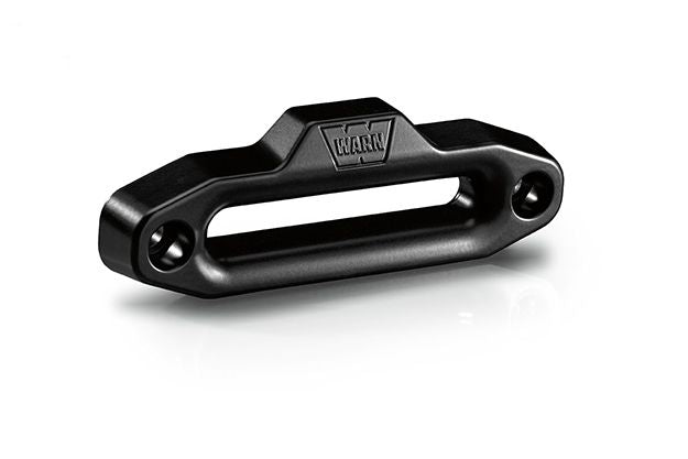 Warn Black powdercoated aluminum Hawse style fairlead for larger powersport winches up to 5500 lbs; 7.37 inch wide