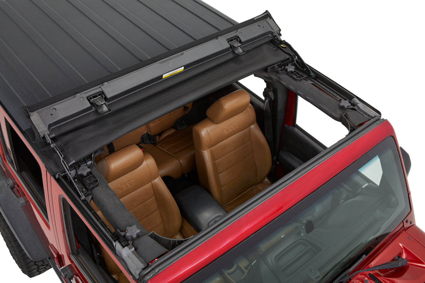 Bestop Sunrider for Hardtop - Jeep '07-18 Wrangler JK (Premium Black Twill; 2-Door or 4-Door)