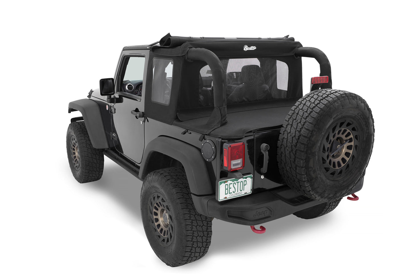 Bestop Halftop Soft Top - Jeep '07-18 Wrangler JK 2-Door (Black Diamond)