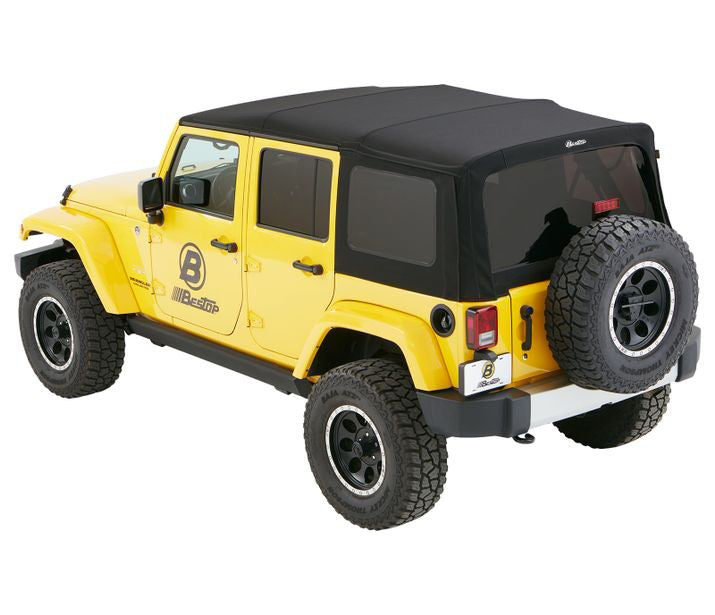 Bestop Supertop - Jeep '07-18 Wrangler JK 4-Door (Premium Black Twill)
