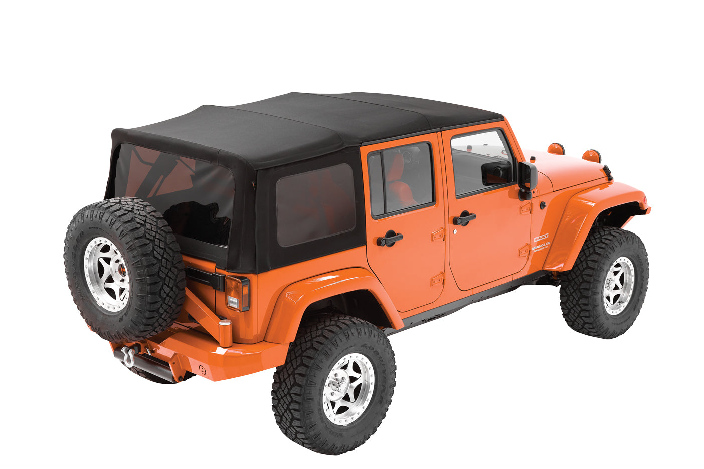 Bestop Replace-A-Top OE Exact (OEX) for OEM - Jeep '10-18 Wrangler JK 4-Door (Black Diamond Sailcloth; Tinted Windows; No Door Skins Included)