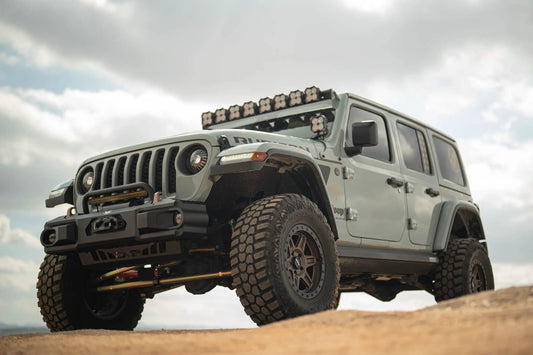 DV8 Offroad 2018-2025 Jeep Wrangler JL & 2020-2025 Gladiator JT OE Plus Front Bumper by DV8 Offroad