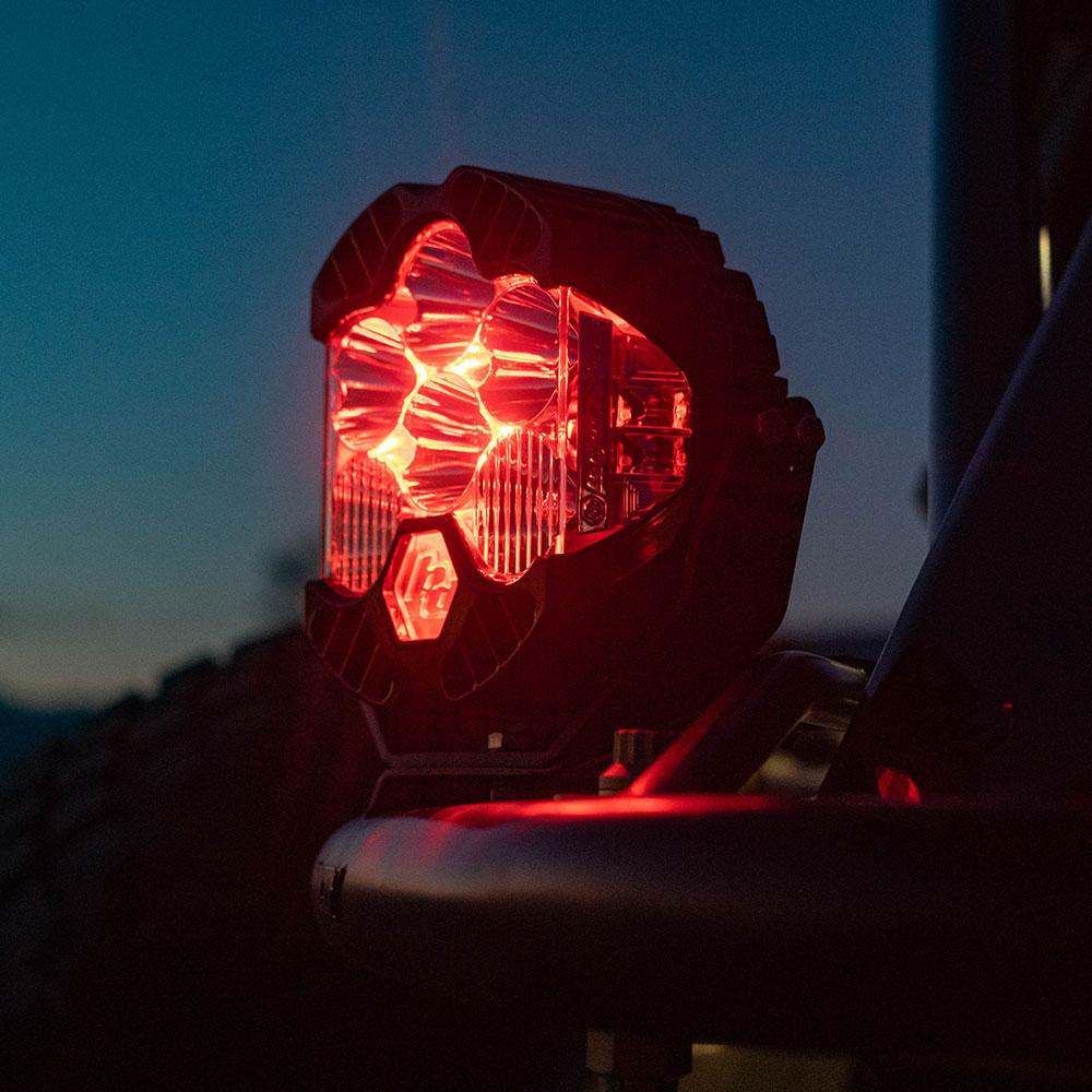 Baja Designs LP6 Pro LED Auxiliary Light Pod (Light Pattern: Driving/Combo; Color: Clear; Backlight: Red)