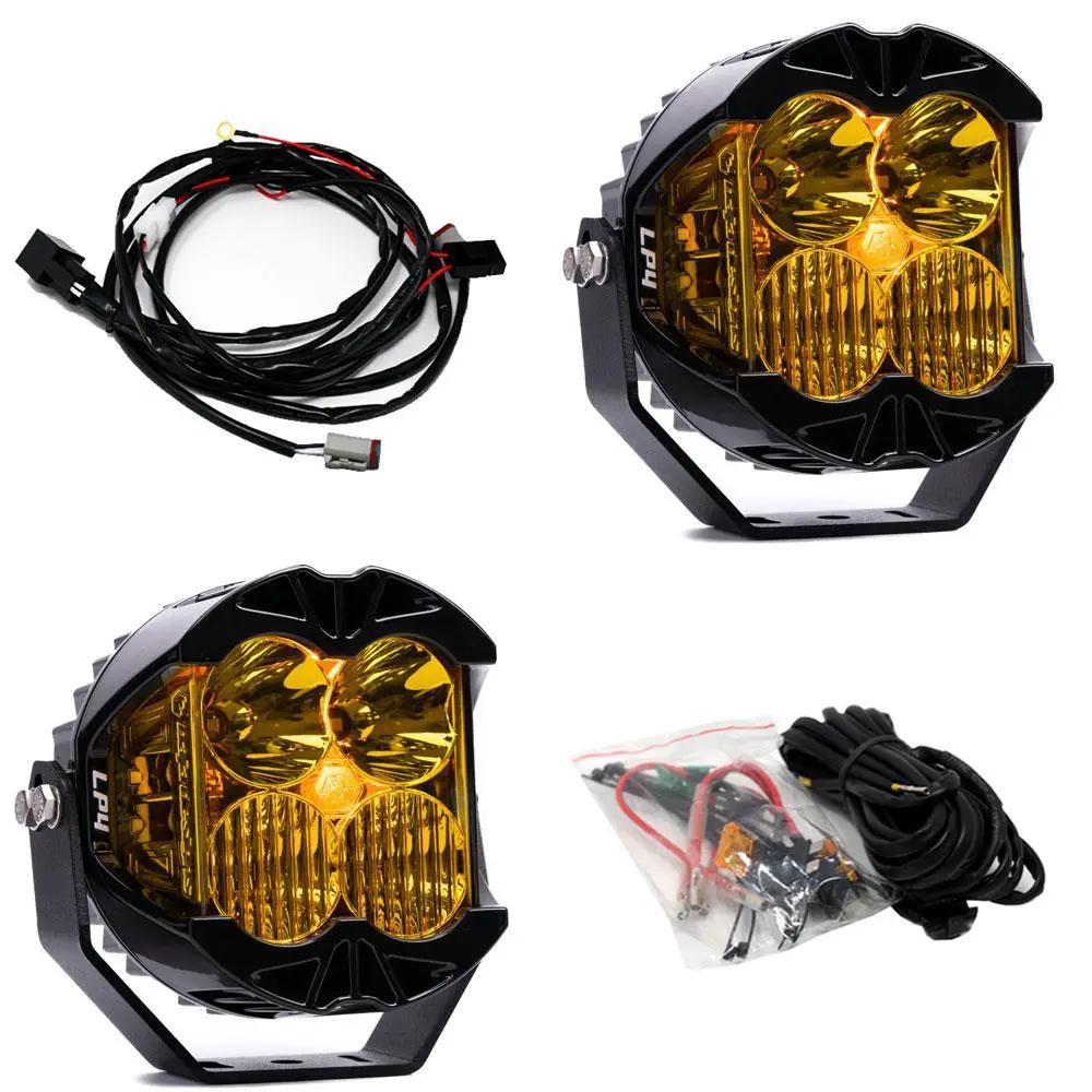 Baja Designs LP4 Pro LED Light Pod Pair (Driving/Combo; Baja Amber) by Baja Designs