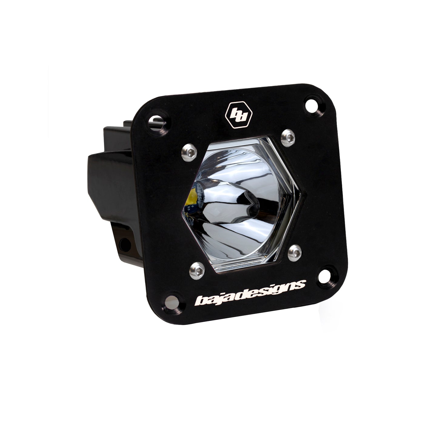 Baja Designs S1 Black Flush Mount LED Light Pod (Spot; Clear)