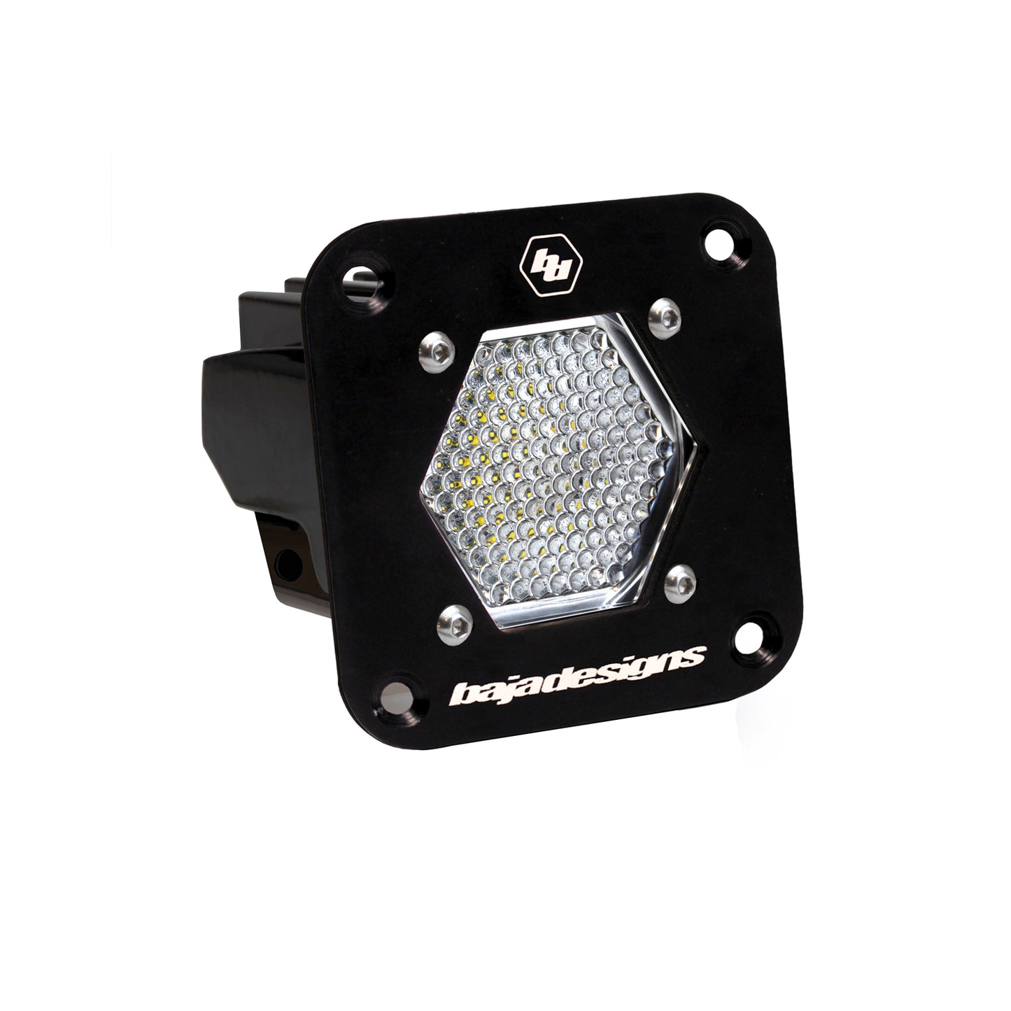 Baja Designs S1 Black Flush Mount LED Light Pod (Work/Scene; Clear)