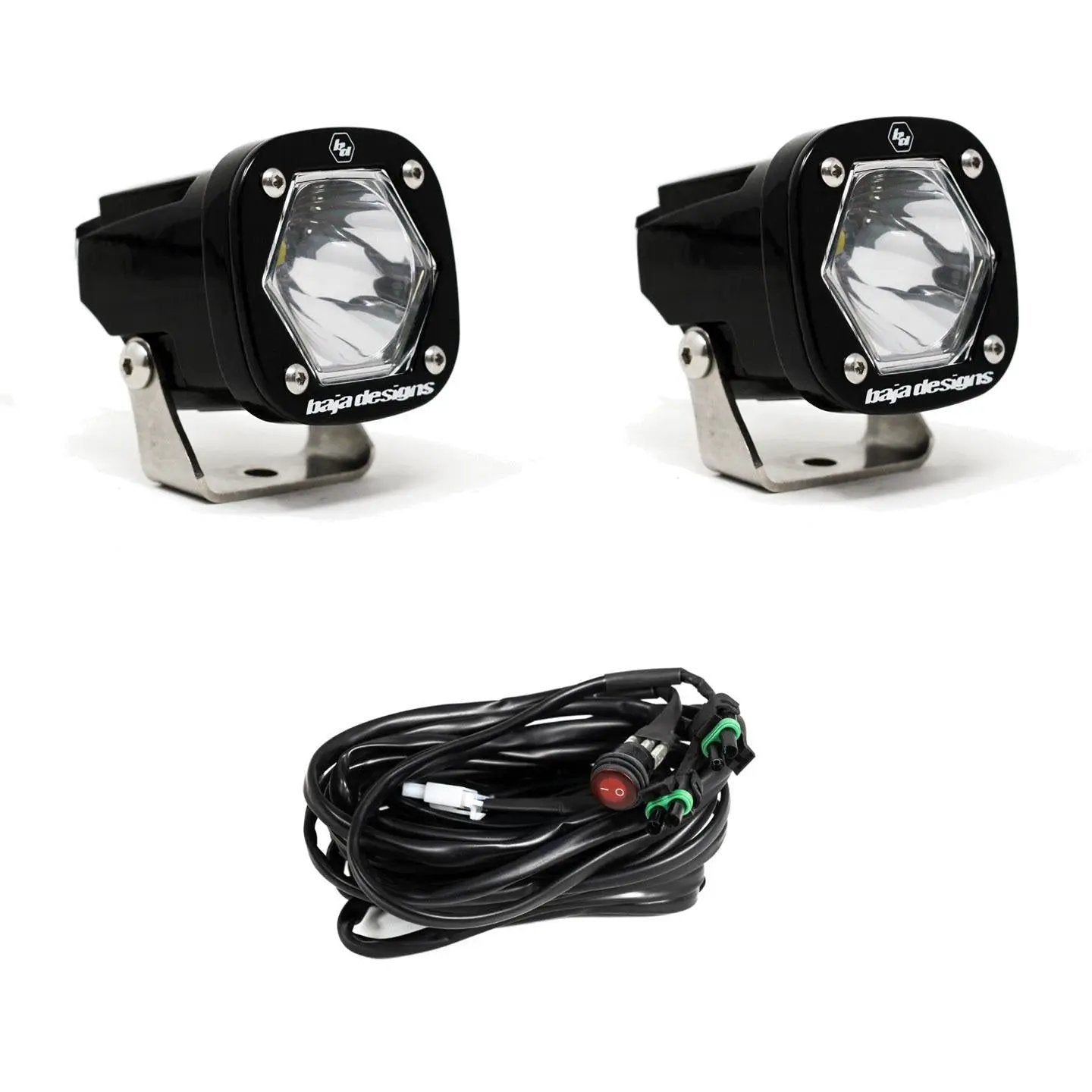 Baja Designs S1 Black LED Light Pod Pair (Spot; Clear) by Baja Designs