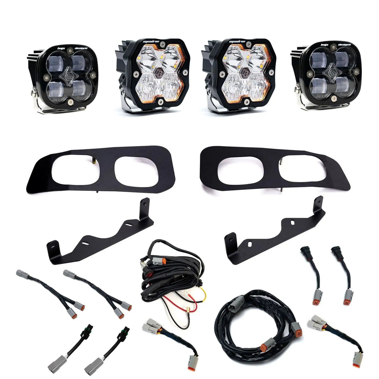 Baja Designs Ford Super Duty (23-26), Dual Fog Pocket Kit, Squadron Sport/SAE 2.0, Clear SAE/Sport, DC by Baja Designs