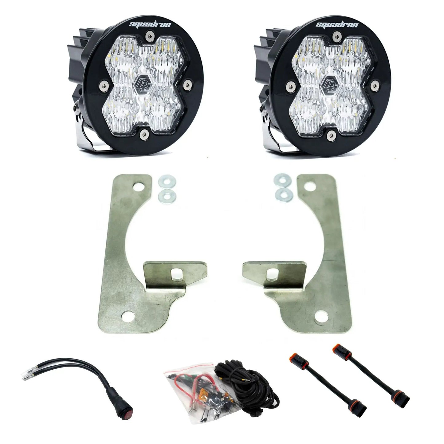 Baja Designs 2018-2026 Jeep JL/JT, 20-26 Gladiator, Fog Pocket Kit, OE Rubicon Bumper,Squadron-R Sport 2.0, Clear, WC by Baja Designs
