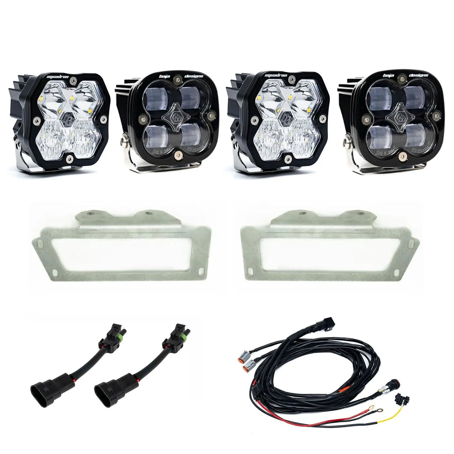 Baja Designs 2010-2018 Dodge Ram 2500/3500, 09-12 1500, Fog Pocket Kit, Squadron SAE 2.0, Clear, SAE Fog by Baja Designs